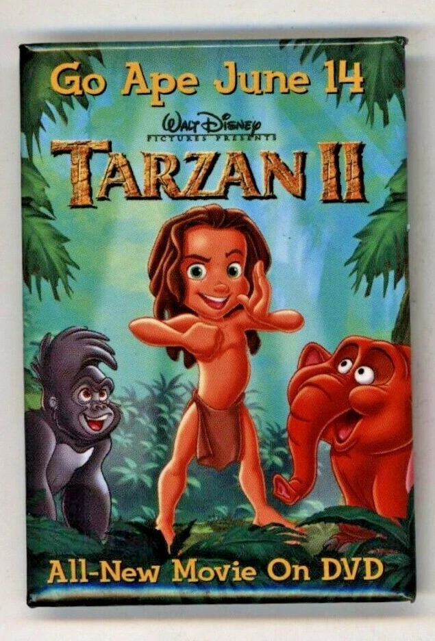 Tarzán II 2005 película 3 1/8" botón Pinback Foto 1 de 1