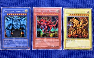 Yugioh GBI-001,002,003 Slifer The Sky Dragon Secret Rare Near Mint - Picture 1 of 9