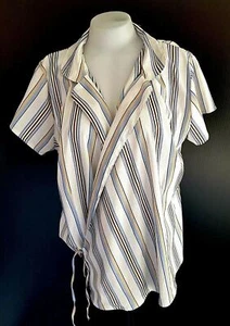 ERICA BROOKE Womans Stretch CROSSOVER TUNIC TOP Blouse - M - UK 12 - EU40 - Picture 1 of 12