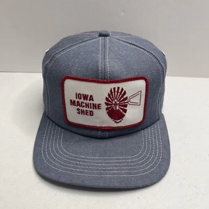 Vintage K Products Full Denim USA Western Iowa Machine Shed Trucker Snapback Mütze - Bild 1 von 6