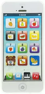 Phone Toy Play Mobile Cell Phone Music Learning for Child Toddle Baby Kid (White - Picture 1 of 12