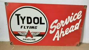 Tydol Gasoline Porcelain Enamel Sign 24 x 14 Inches - Picture 1 of 4