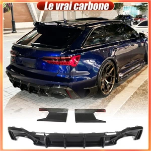For Audi RS6 RS7 C8 Avant 19UP Carbone Arrière Diffuseur pare Chocs Arrière BODY - Picture 1 of 16