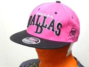 King Ice Snap Back 100% Cotton Baseball Pink Adjustable Dallas Big D - Picture 1 of 18