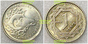Kazakhstan 1 Tenge 1992-1993 Drangon Head 17mm co-ni coin UNC km5