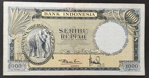 Indonesien wunderschöne 1000 Rupien Schein von 1957 Pick-53 Pr-SUP! - Bild 1 von 2