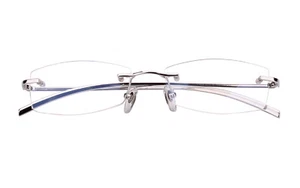 Gafas sin montura 100 % titanio puro marco gafas clásicas lentes transparentes Rx - Imagen 1 de 27
