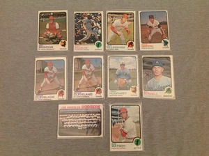 10 1973 Topps Baseball Cards in Plastic Sleeves - Picture 1 of 11