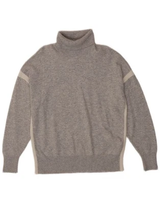 REISS Womens Roll Neck Jumper Sweater UK 14 Medium Grey Colourblock Wool BD04 - Image 1 of 4