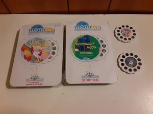 4 Bobine Proiettore Moonlite Storia Buonanotte Luna, Uni L'Unicorno - Foto 1 di 7