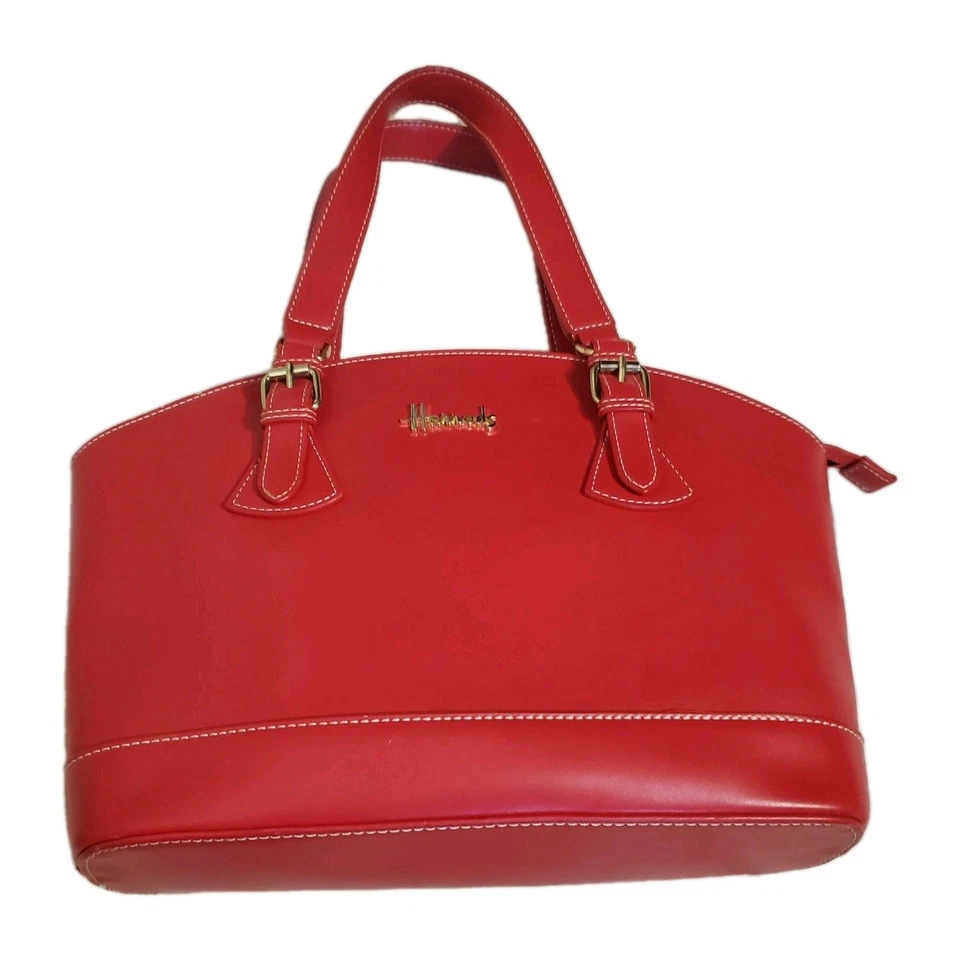 Bolso Cartera Harrods PVC Rojo Cartera Clásico Mediano  Foto 1 de 4