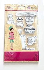 Prima Julie Nutting - MINDY Doll Cling Stamps - 14 Pcs - Craft, Sewing, French - Picture 1 of 3