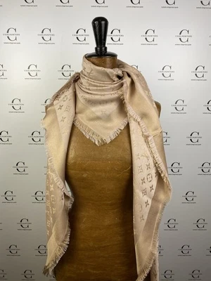 Louis Vuitton monogram schal wolle und seide Stola chale  Beige D’orato Foto 1 de 4