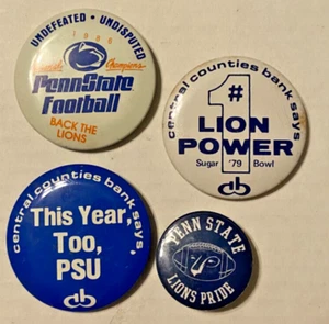 Penn State Vintage Button: '86 Natl. Champions, '79 Zuckerdose, Lion Pride, Netzteil - Bild 1 von 6
