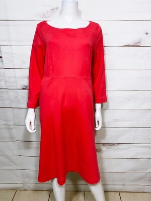 Vestido para mujer Jaclyn Smith talla XL rosa cuello barco bolsillos elástico manga larga Foto 1 de 4