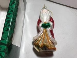 Christmas Ornament Mistletoe Magic Glass Hand Blown European Style Wise Man - Picture 1 of 3