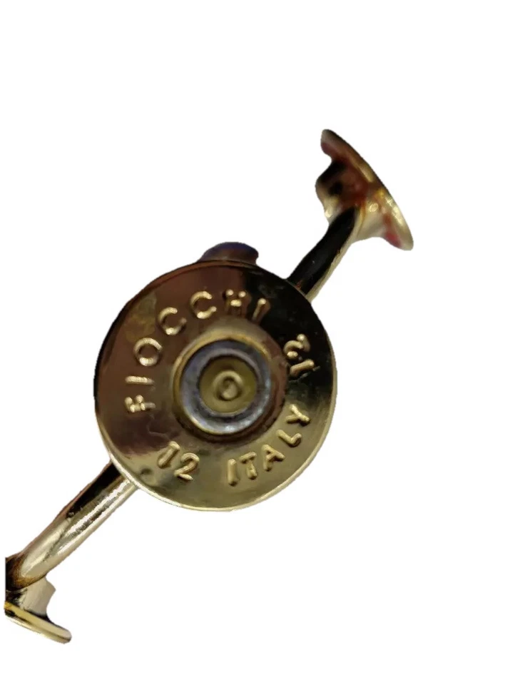 Fiocchi Italy Bracelet Gold Tone 3" Gun Casing/Bullet 12 Gauge Shotgun Shell - Image 1 of 4