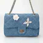 Denim Shoulder Chain Bags Messenger Solid Evening Handbags Designer color