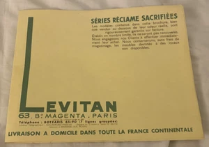 Catalogue Meubles LEVITAN Séries Réclames Sacrifiées - 1933 - Imagen 1 de 5