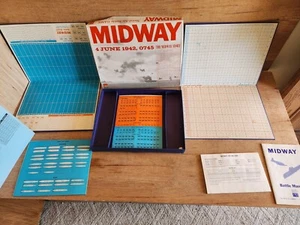 Midway Board Game Naval Strategy Complete Unpunched Vintage 1964 Avalon Hill - Picture 1 of 24
