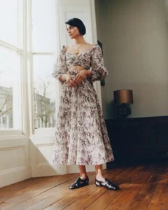 Falda midi plisada con estampado de toile de pájaro ZIMMERMANN NUEVA CON ETIQUETAS - Talla 1 (Aus 10) - $495 - Imagen 1 de 18