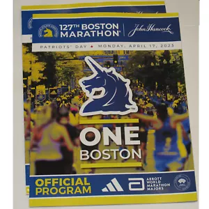 2023 127th Boston Marathon Official 88 page Program Patriots Day April 17 2023 - Foto 1 di 2