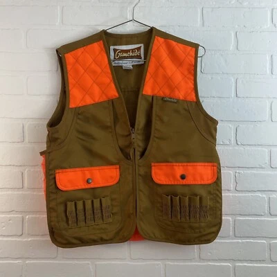 Vintage Gamehide Vest Men’s L Brown Orange Shooting Hunting Outdoor Pocket - Image 1 of 4