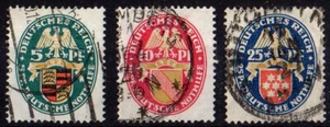 Imperio Alemán, Michel Nº 398 - 400 (Juego de piezas) sellado. - Imagen 1 de 1