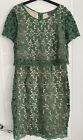 Great Plains Green Tulip Garden Lace Dress, Size M 12