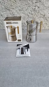 Moka Miss lavazza stovetop Coffee maker 4 Cups acciaio inox moka stainless Steel - Picture 1 of 12