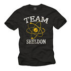 Nerd Mens Tshirt With Team Sheldon Atom - Short Sleeve Geek Gamer Tee