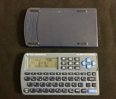CALCULADORA TEXAS INSTRUMENTS PS-3600 DATA BANK CALCULATOR VINTAGE  - Imagen 1 de 3