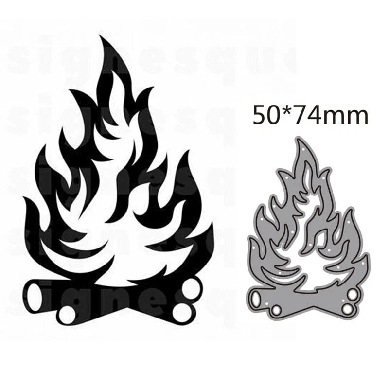 Campfire Metal Cutting Dies Cut Die Mold Decoration Scrapbook Card Craft - Image 1 of 1