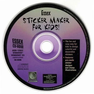 Sticker Maker For Kids! (PC-CD, 1996) for Windows - NEW CD in SLEEVE - Picture 1 of 3