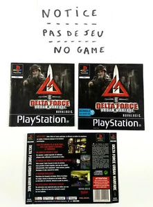 Notice Playstation 1 PS1 VF Delta Force Urban Warfare avec Jaquettes - Imagen 1 de 2