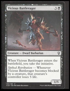 MTG Vicious Battlerager 155 Commander Legends Battle for Baldur's Gate -2-A-52 - Picture 1 of 6