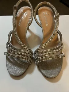 L Lorraine Jenelle Sparkly Rhinestone Shoes Formal Prom Wedding Heels Sz 6.5 - Picture 1 of 11