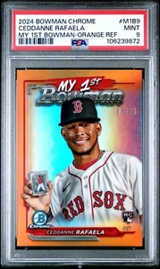 2024 Bowman Chrome - Ceddanne Rafaela My 1st Bowman Orange /25 PSA 9 - Picture 1 of 2