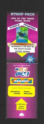 Folleto de gallina de pantano púrpura Fiji 1995 MNH Birds 44c Foto 1 de 2