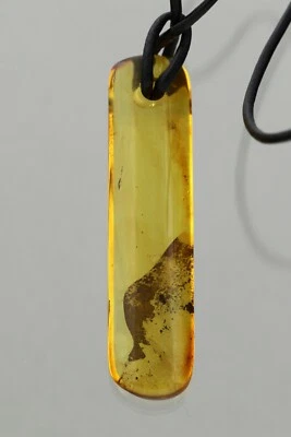 LONG LEGGED FLY 正品波罗的海琥珀可调节皮革吊坠 5.4 克 250116-6 — 第 1/4 张图片