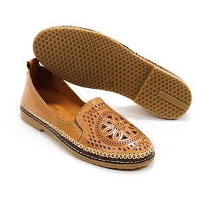 Women Spring Step Ingrid Camel Brown Leather Slip On Loafer Shoes New - Picture 1 of 5