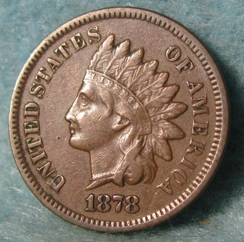 1878 Indian Head Penny Small Cent United States Coin #247 Cover