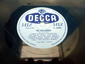 78rpm CHRIS BARBER'S JAZZ BAND "BOBBY SHAFTO / THE MARTINIQUE" SHELLAC 10" DECCA - Picture 1 of 2