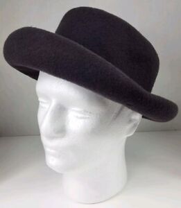 Michael Howard Miss Bierner Ladies Fedora Hat 100% Wool Made in USA Purple Plum
