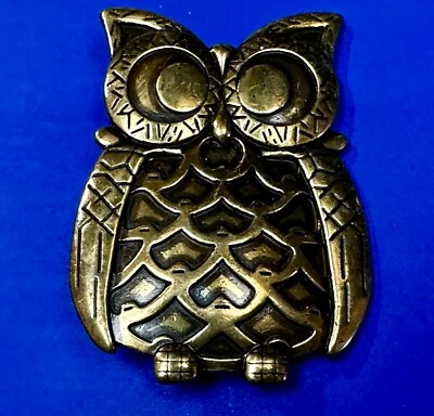 Сова животное с огромными глазами вырез хиппи ретро вибрации ремня пряжка - Изображение 1 из 4