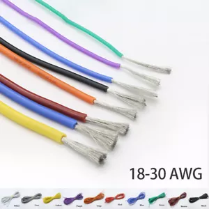 30-18 AWG Flexible Soft Silicone Cable Resistant high and low temperature Wire - Picture 1 of 19