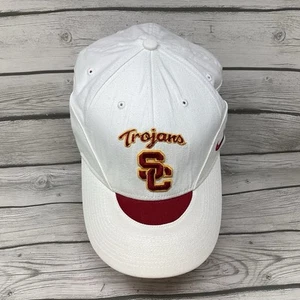 USC Trojans Nike Team Fitted Hat Swoosh Flex White One Size Fits Most  - Picture 1 of 8
