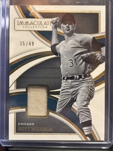 2022 Immaculate Hoyt Wilhelm Game Used Patch /49 Legends Chicago HOF  - Picture 1 of 4