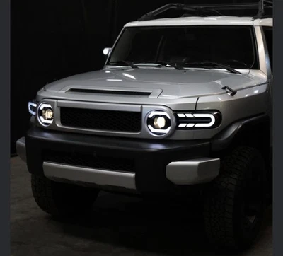 Smoked Spec-D 2007-2014 Toyota FJ Cruiser Full LED Projector Headlights Lamps - Image 1 of 4