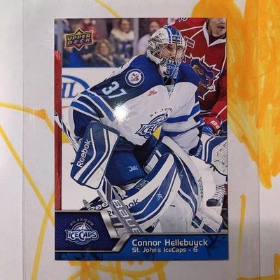 2014-15 Upper Deck AHL Connor Hellebuyck RC Rookie Card #28 Winnipeg Jets - Image 1 of 4